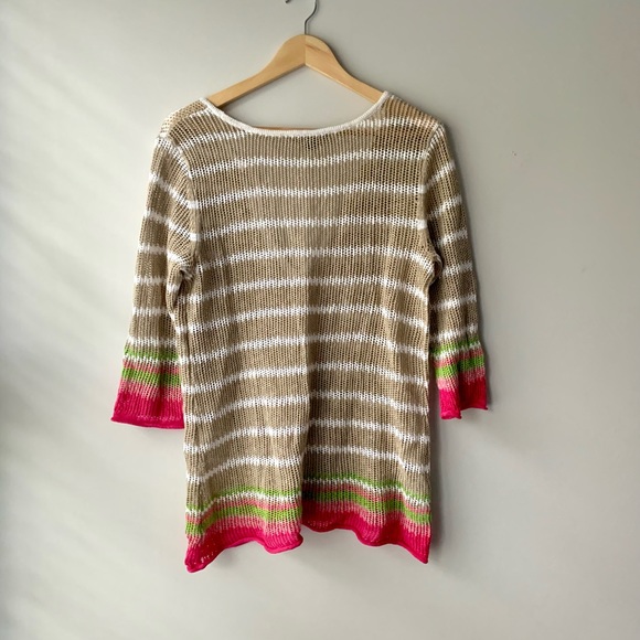 Tommy Bahama Patterned 3/4 Sleeve Swimsuit Coverup Size M - Picture 2 of 6